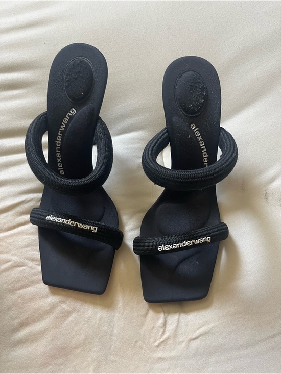Alexander Wang Shoes - Alexander Wang Black Rope-strap Square-toe Mules